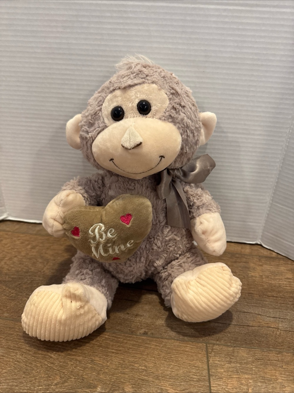 Be Mine Monkey Plush Romantic 11.5 Inch Stuffed Animal Be Mine Heart Collectible